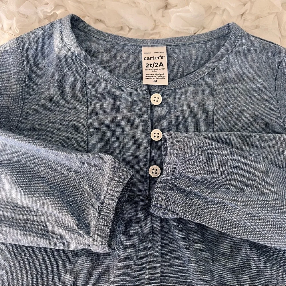 Baby & Toddler Girl Carter's‎ 2-Piece Chambray Top & Legging Set SIZE 2T
